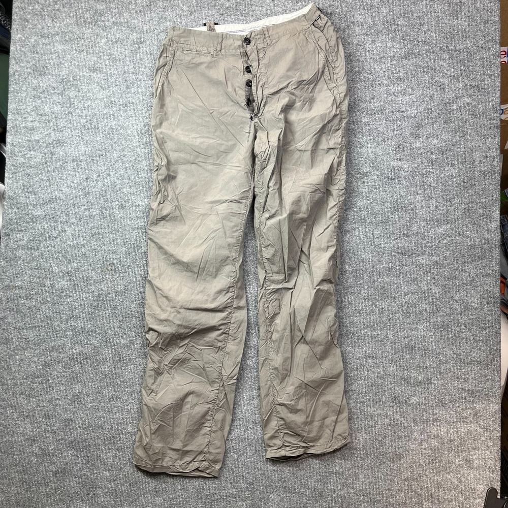 VTG Stone Island Chino Pants Men's Gray Straight Leg Pockets Button Fly - 32X33